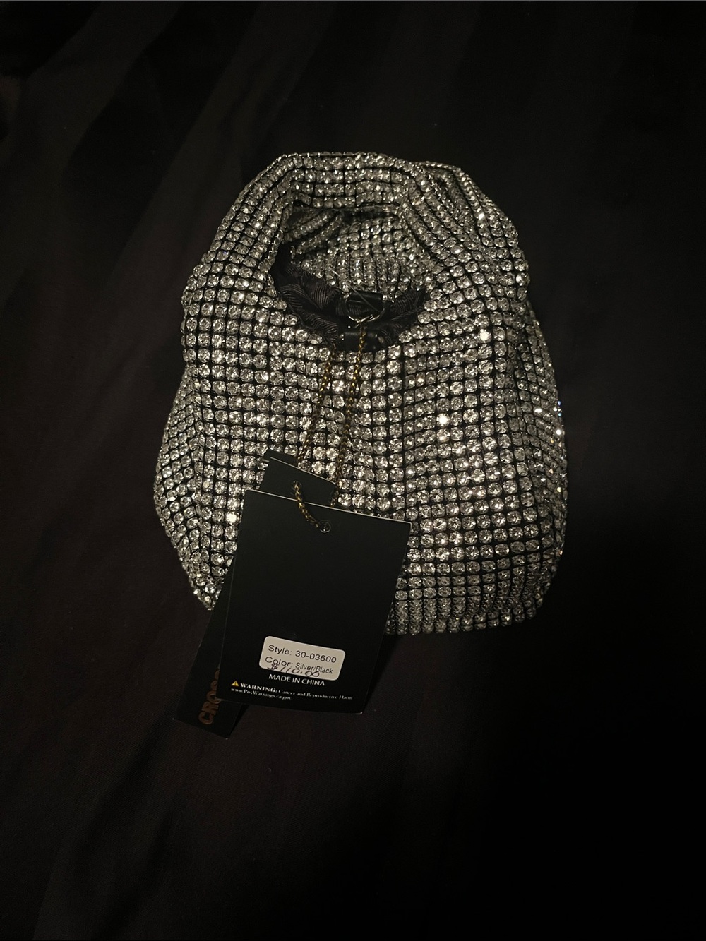 Imoshion Silver Rhinestone Crossbody Bag